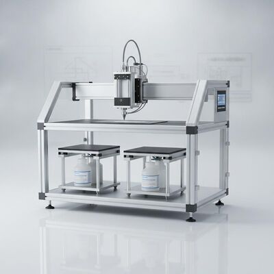 XY Glue Plotter avec des tables élévatrices à réglage de hauteur automatique et un temps de travail de 24h fournissant un volume de colle réglable