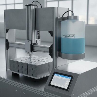 XY Glue Plotter CNC Gluer avec 20L de colle Volume 840mm Hauteur de la pile et de fusion à chaud de la colle froide en une seule opération